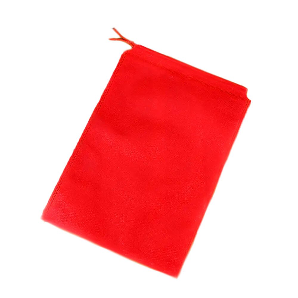 Săculeți non woven cu sfoară - roșu (set 50 buc) - CraftUp