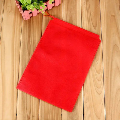 Săculeți non woven cu sfoară - roșu (set 50 buc) - CraftUp