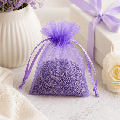 Săculeți organza cu șnur satin 12x17cm (set 100 buc) - CraftUp