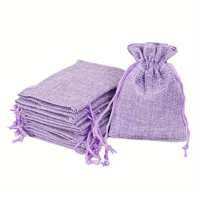 Săculeți țesătură sac cu sfoară 7x9cm (set 50 buc) - CraftUp