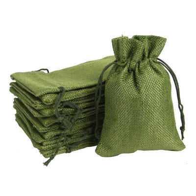 Săculeți țesătură sac cu sfoară 9x12cm (set 50 buc) - CraftUp