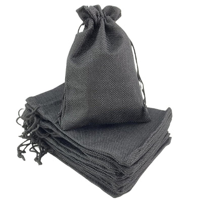 Săculeți țesătură sac cu sfoară 9x12cm (set 50 buc) - CraftUp