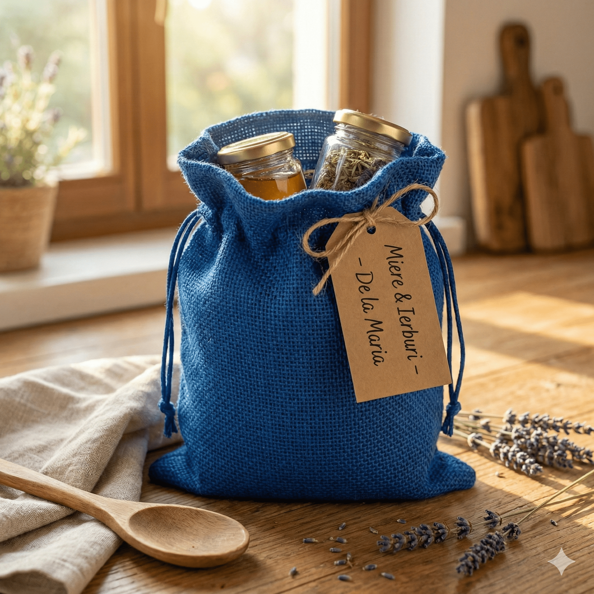 Săculeți țesătură sac cu sfoară 9x12cm (set 50 buc) - CraftUp