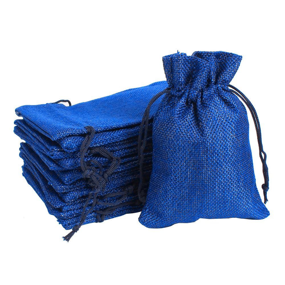 Săculeți țesătură sac cu sfoară 9x12cm (set 50 buc) - CraftUp