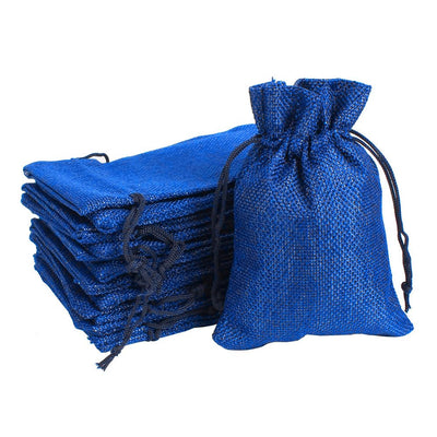 Săculeți țesătură sac cu sfoară 9x12cm (set 50 buc) - CraftUp