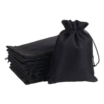 Săculeți țesătură sac cu sfoară 9x12cm (set 50 buc) - CraftUp