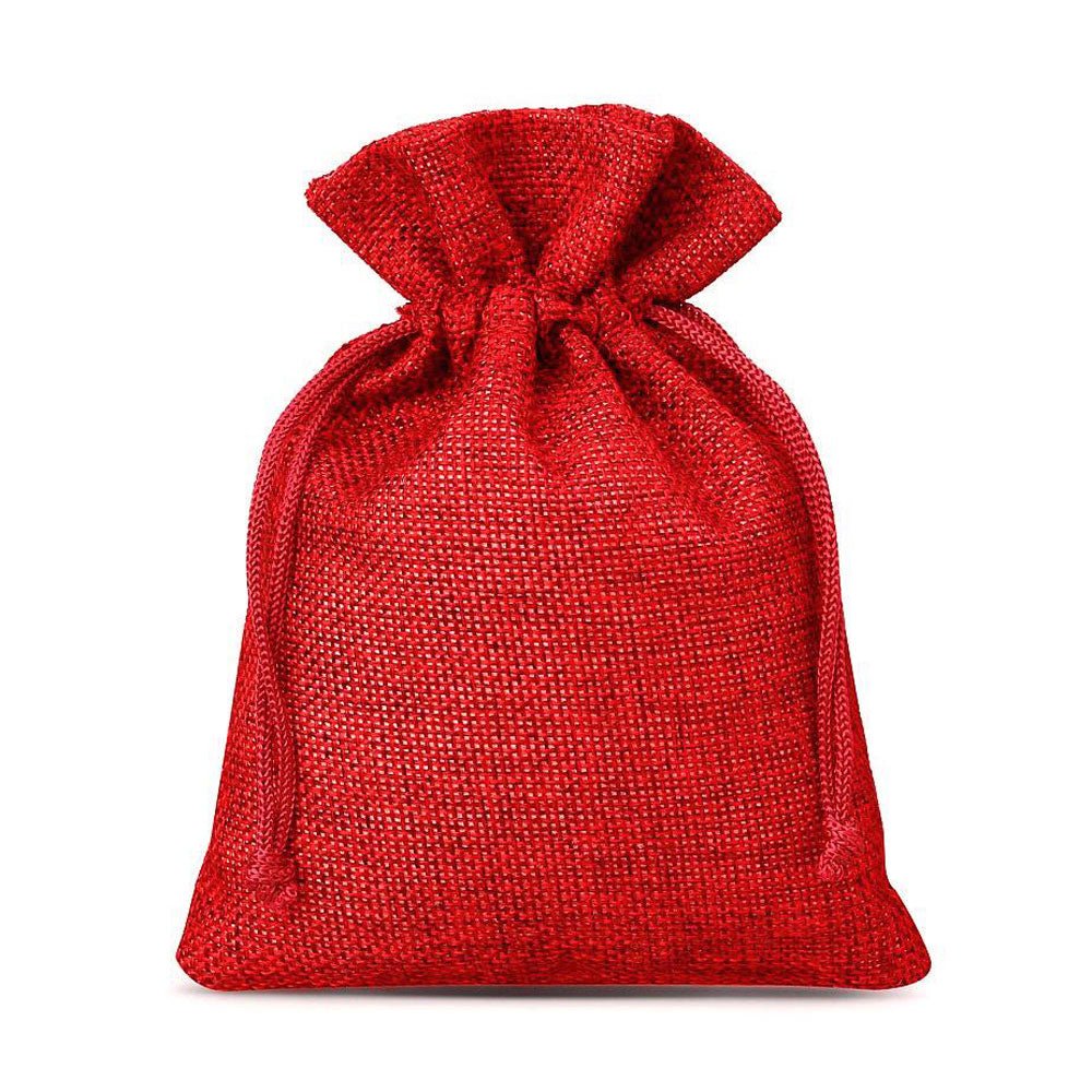 Săculeți țesătură sac cu sfoară 9x12cm (set 50 buc) - CraftUp