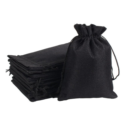 Săculeți țesătură sac cu sfoară 9x12cm (set 50 buc) - CraftUp