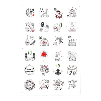 Set 10 foi x 24 stickere de Crăciun 4.5cm - model 1 - CraftUp