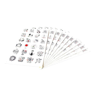 Set 10 foi x 24 stickere de Crăciun 4.5cm - model 1 - CraftUp
