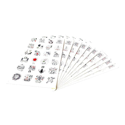 Set 10 foi x 24 stickere de Crăciun 4.5cm - model 1 - CraftUp