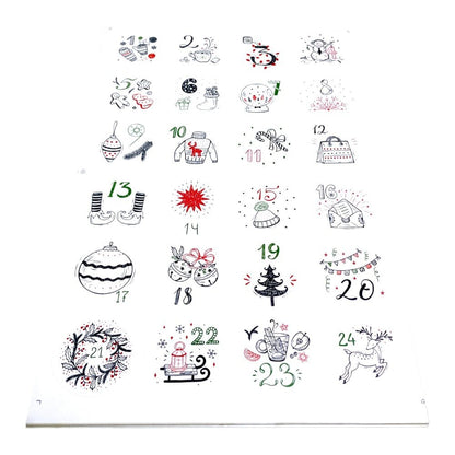 Set 10 foi x 24 stickere de Crăciun 4.5cm - model 1 - CraftUp