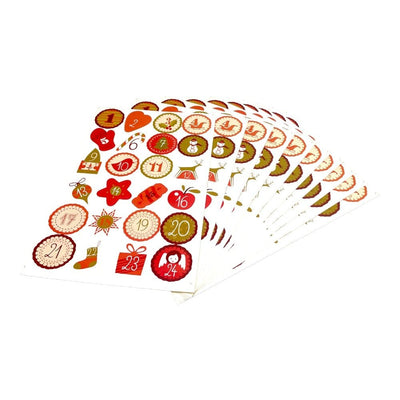 Set 10 foi x 24 stickere de Crăciun 4.5cm - model 5 - CraftUp