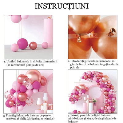 Set 100 baloane stil arcadă - model 11 mov - CraftUp