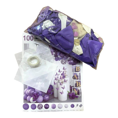 Set 100 baloane stil arcadă - model 11 mov - CraftUp