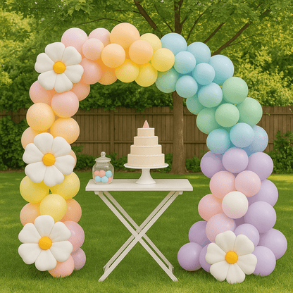 Set 139 baloane stil arcada Curcubeu - multicolor - CraftUp