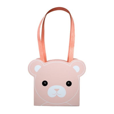 Set 2 cutii cu mâner model ursuleți - roz - CraftUp