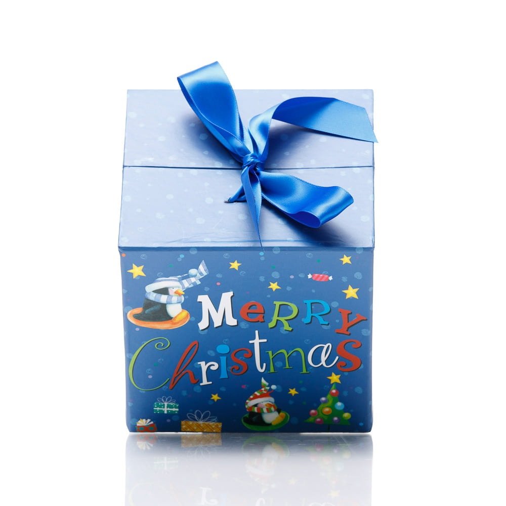 Set 2 cutii pătrate de Crăciun – model cadouri colorate - CraftUp