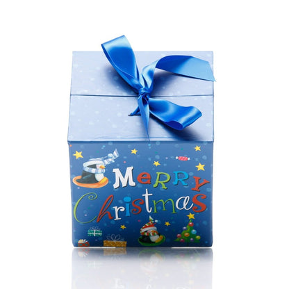 Set 2 cutii pătrate de Crăciun – model cadouri colorate - CraftUp