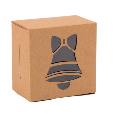 Set 24 cutii de Crăciun cu 6 modele de ferestre diferite - kraft - CraftUp