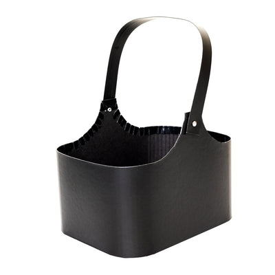 Set 3 coșulețe rotunjite cu mâner - negru - CraftUp