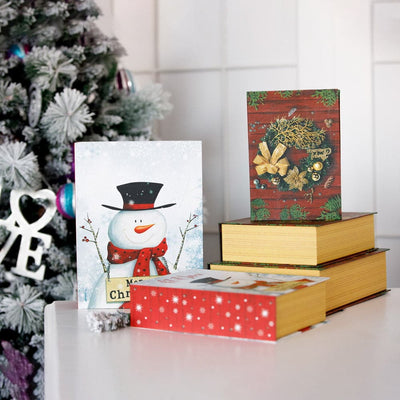 Set 3 cutii carte de Crăciun – model om de zăpada - CraftUp
