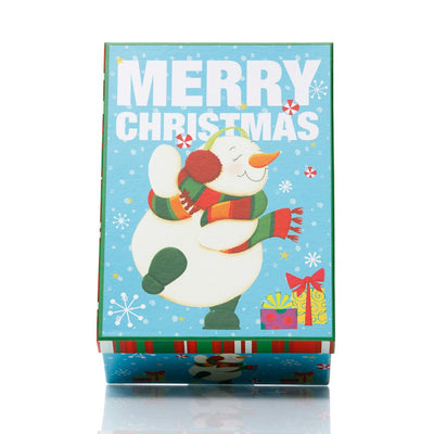 Set 3 cutii dreptunghiulare Crăciun – model om de zăpadă fericit - CraftUp