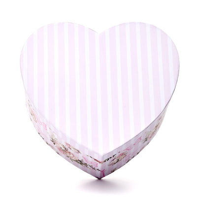 Set 3 cutii inimă aspect lemnos – roz - CraftUp