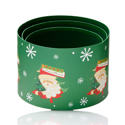 Set 3 cutii rotunde Crăciun – Moș plimbăreț - CraftUp