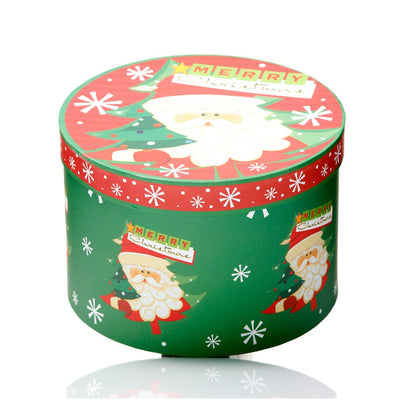 Set 3 cutii rotunde Crăciun – Moș plimbăreț - CraftUp