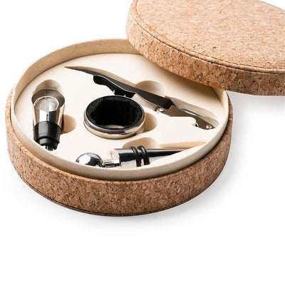 Set 4 accesorii vin în cutie de plută - CraftUp