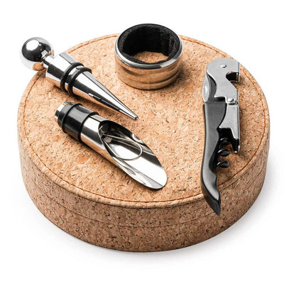 Set 4 accesorii vin în cutie de plută - CraftUp