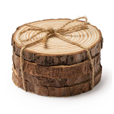 Set 4 felii de lemn în cutie 10cm - CraftUp