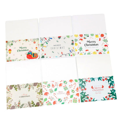 Set 6 felicitari de Crăciun cu plic și stickere aleatorii - model 4 - CraftUp