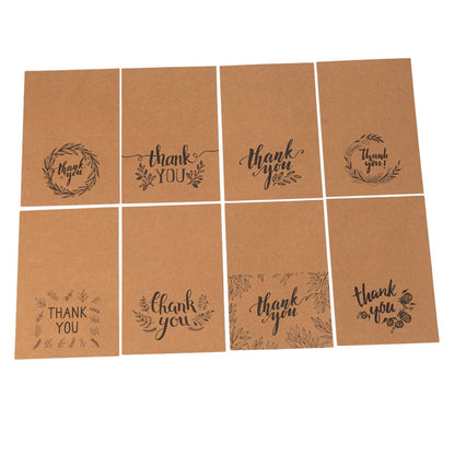 Set 8 felicitări cu plic și sticker cu mesaj Thank you - model 1 - CraftUp