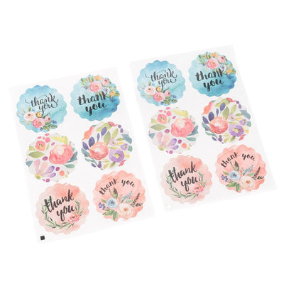 Set 8 felicitări cu plic și sticker cu mesaj Thank you - model 2 - CraftUp