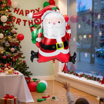 Set baloane folie Crăciun în formă de Moș Crăciun (set 25 buc) - CraftUp