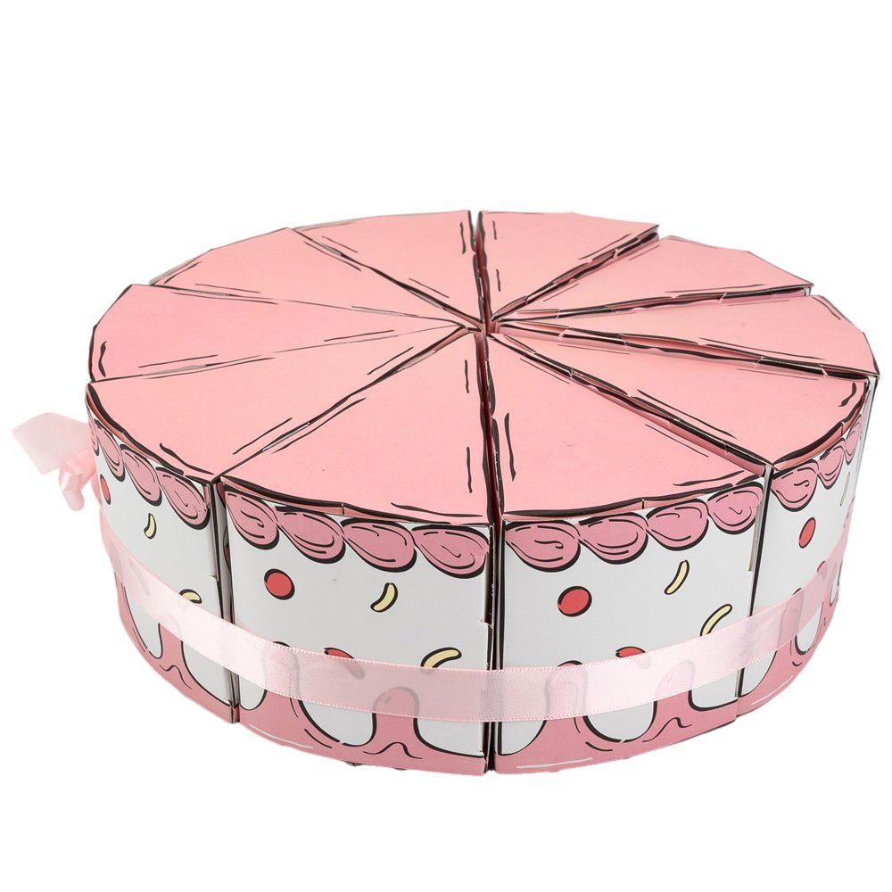 Set cutii mărturii tort căpșuni (set 10 felii) - CraftUp