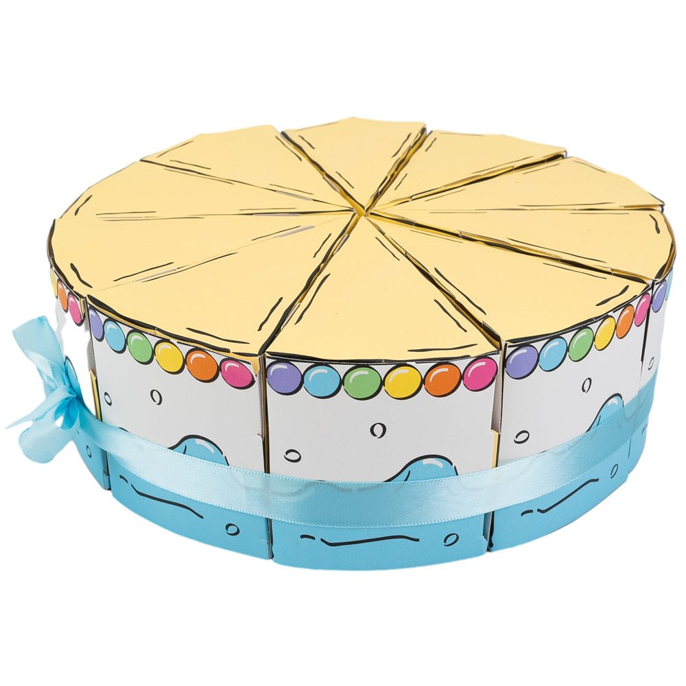 Set cutii mărturii tort curcubeu (set 10 felii) - CraftUp