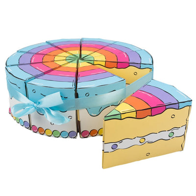Set cutii mărturii tort curcubeu (set 10 felii) - CraftUp