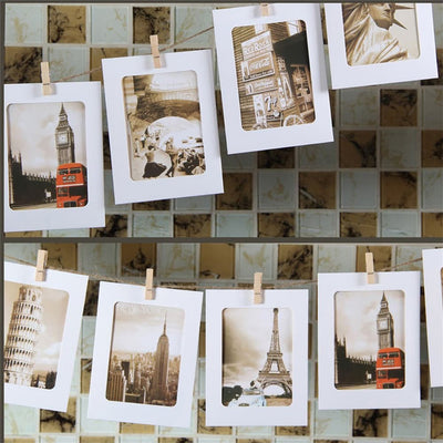 Set rame foto ghirlandă alb - CraftUp