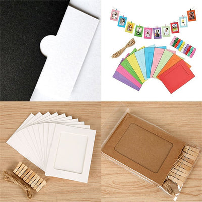 Set rame foto ghirlandă alb - CraftUp