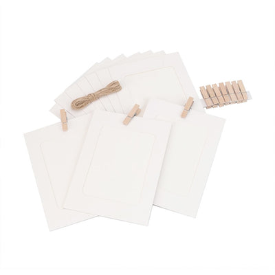 Set rame foto ghirlandă alb - CraftUp