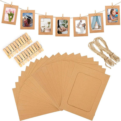 Set rame foto ghirlandă maro - CraftUp
