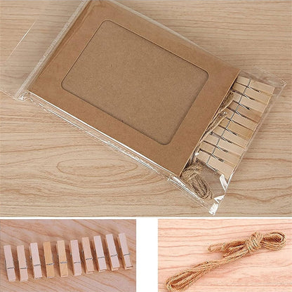 Set rame foto ghirlandă maro - CraftUp