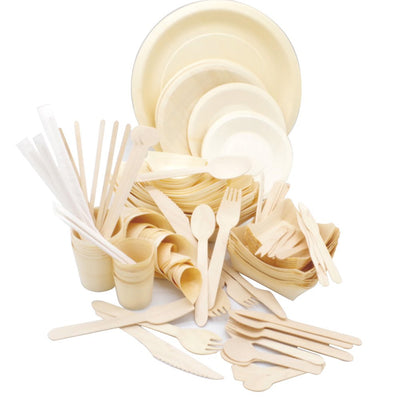 Set tacamuri din lemn natural - CraftUp