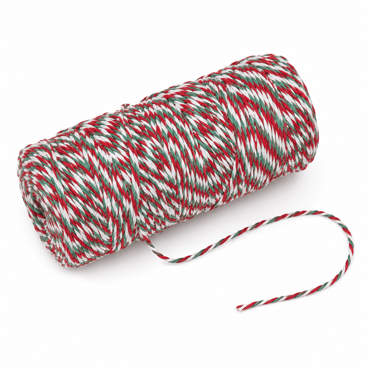 Sfoară decorativă de Crăciun - roșu, verde și alb - CraftUp