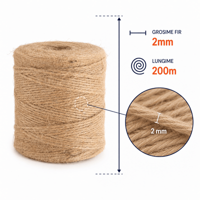 Sfoară iută naturală în rolă - CraftUp