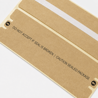 Sigilii adezive de securitate cu text de avertizare - kraft (set 10 buc) - CraftUp