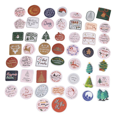 Stickere de Crăciun diferite mărimi - model 7 (set 50 buc) - CraftUp